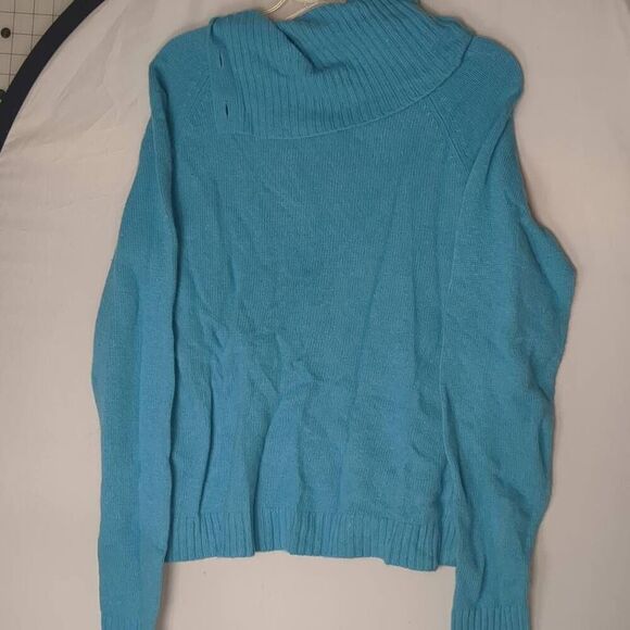 Vintage Deadstock Jeanne Pierre Lambswool Angora Blend Turquoise Aqua Button Cow - Picture 7 of 7